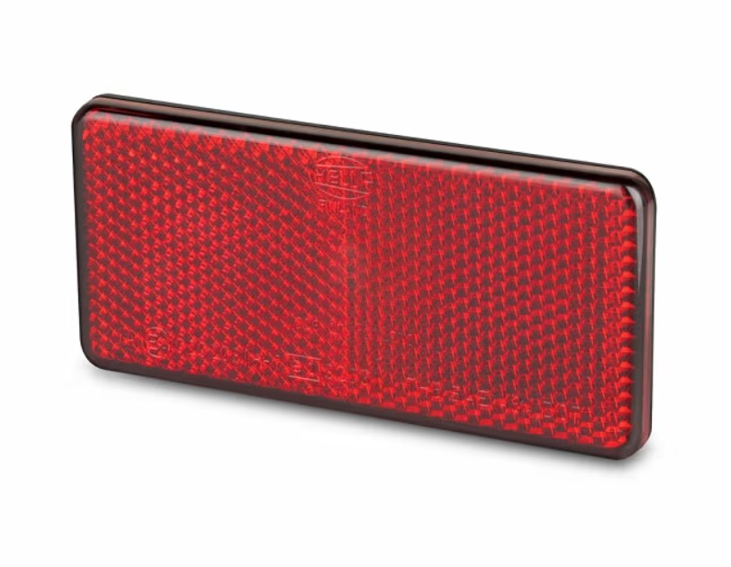 Hella Retro Reflector - 94 x 44mm - Red - Adhesive mount