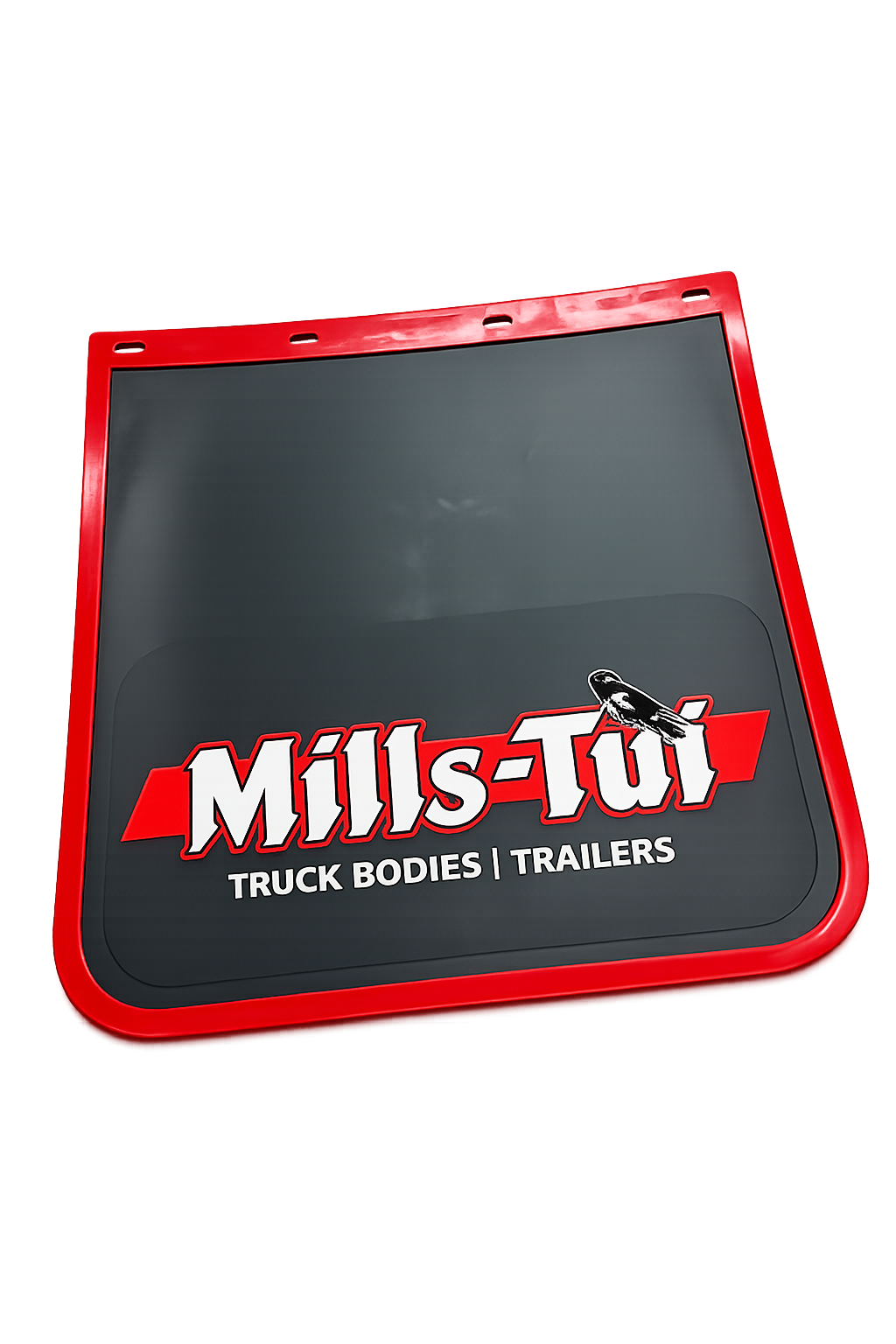 Mills-Tui 605mm drop x 605mm width Black Mono Mudflap