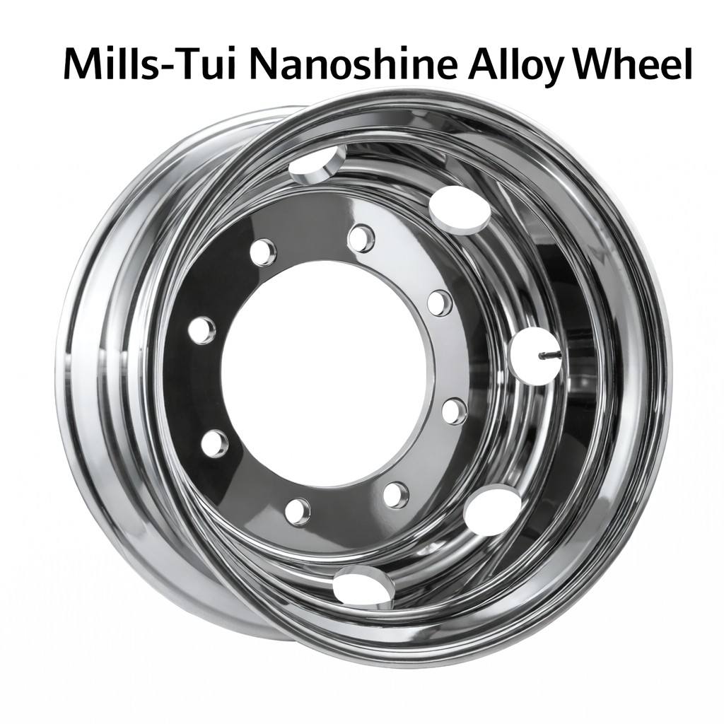 Mills-Tui Alloy Wheel - POM-NANO 19.5 x 7.5 PCD 275mm x 8, 24mm Hole